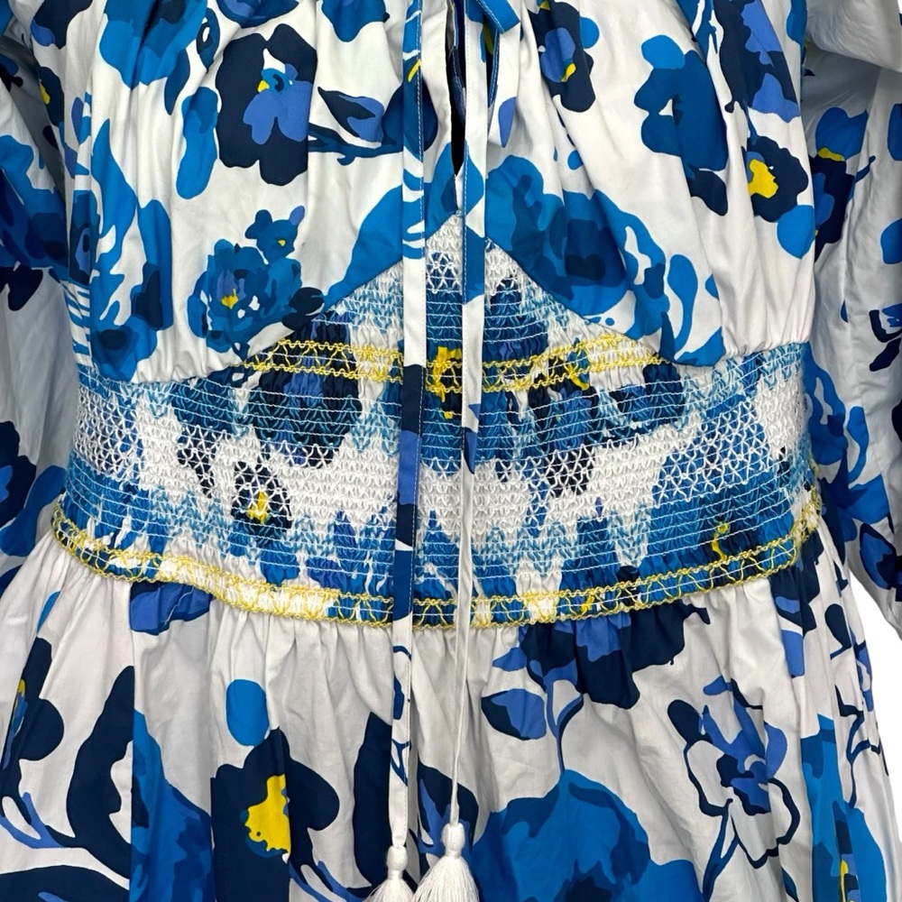 Plenty by Tracy Reese Size XL‎ Off-The-Shoulder Puff-Sleeve Smocked Dress - Picture 4 of 10